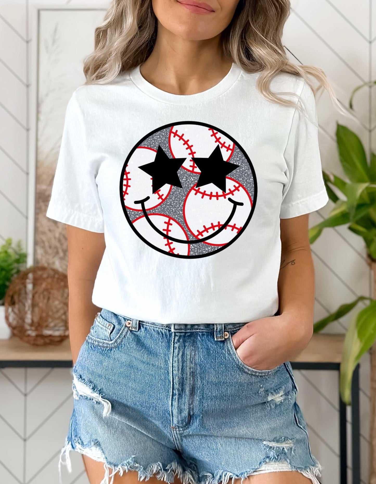 BASEBALL SMILEY FACE