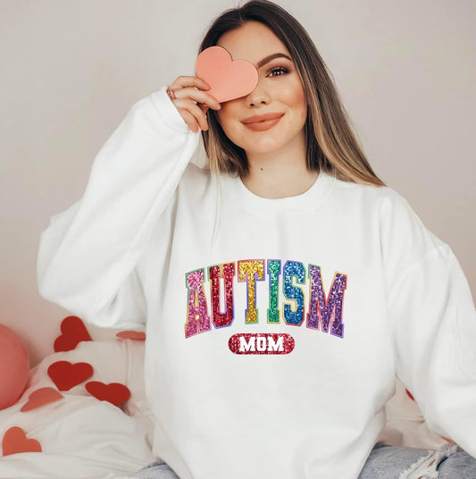 AUTISM MOM "FAUX SEQUINS"