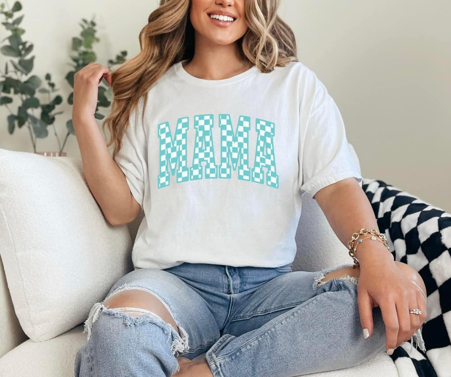 MAMA "TEAL CHECKERED"