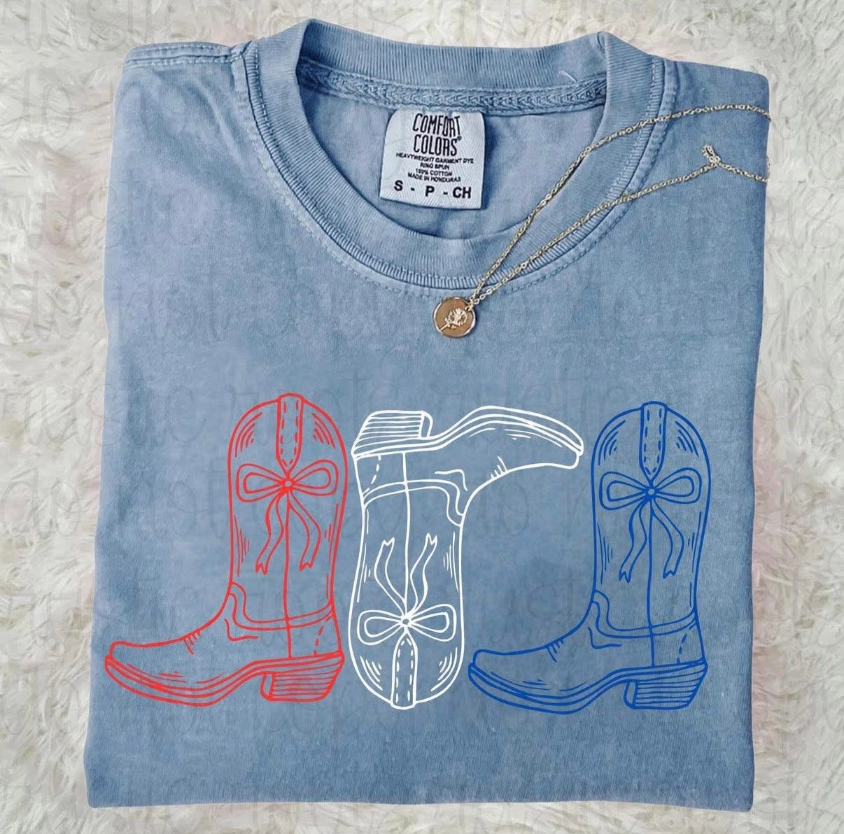 RED WHITE & BLUE BOOTS