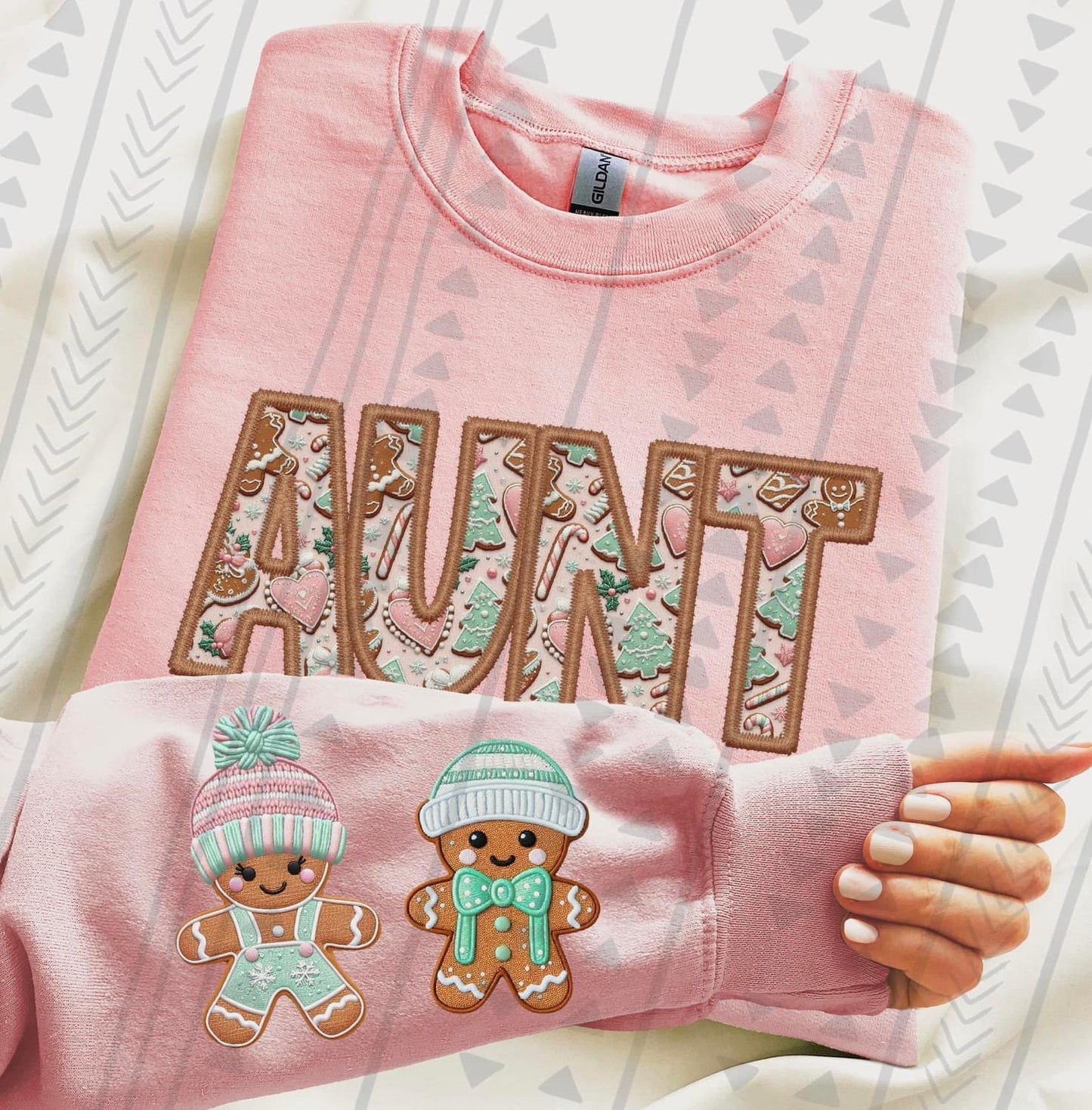 "GINGERBREAD NAMES" "FAUX EMBROIDERY"