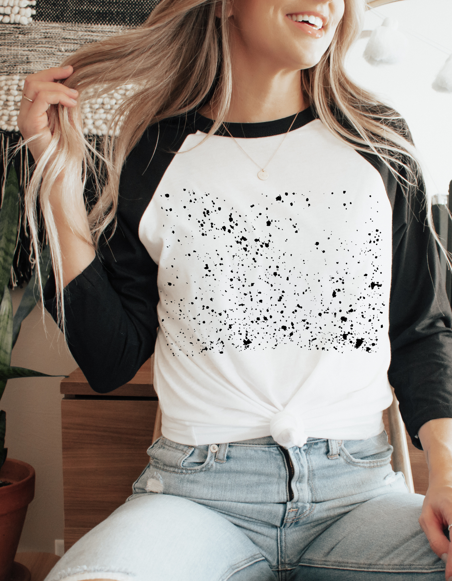 BLACK SPLATTER PRINT
