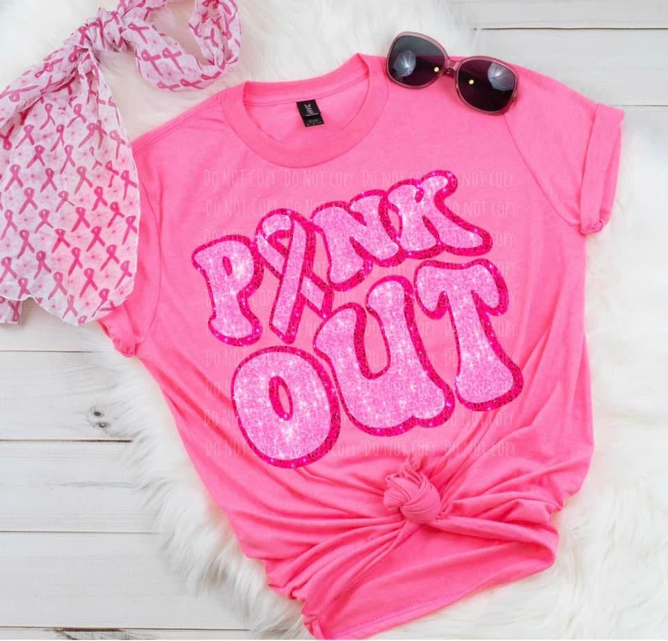 PINK OUT "FAUX SEQUINS"