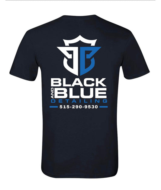 BLACK & BLUE DETAILING TEE SHIRT  "GL SF 6400 BLK"