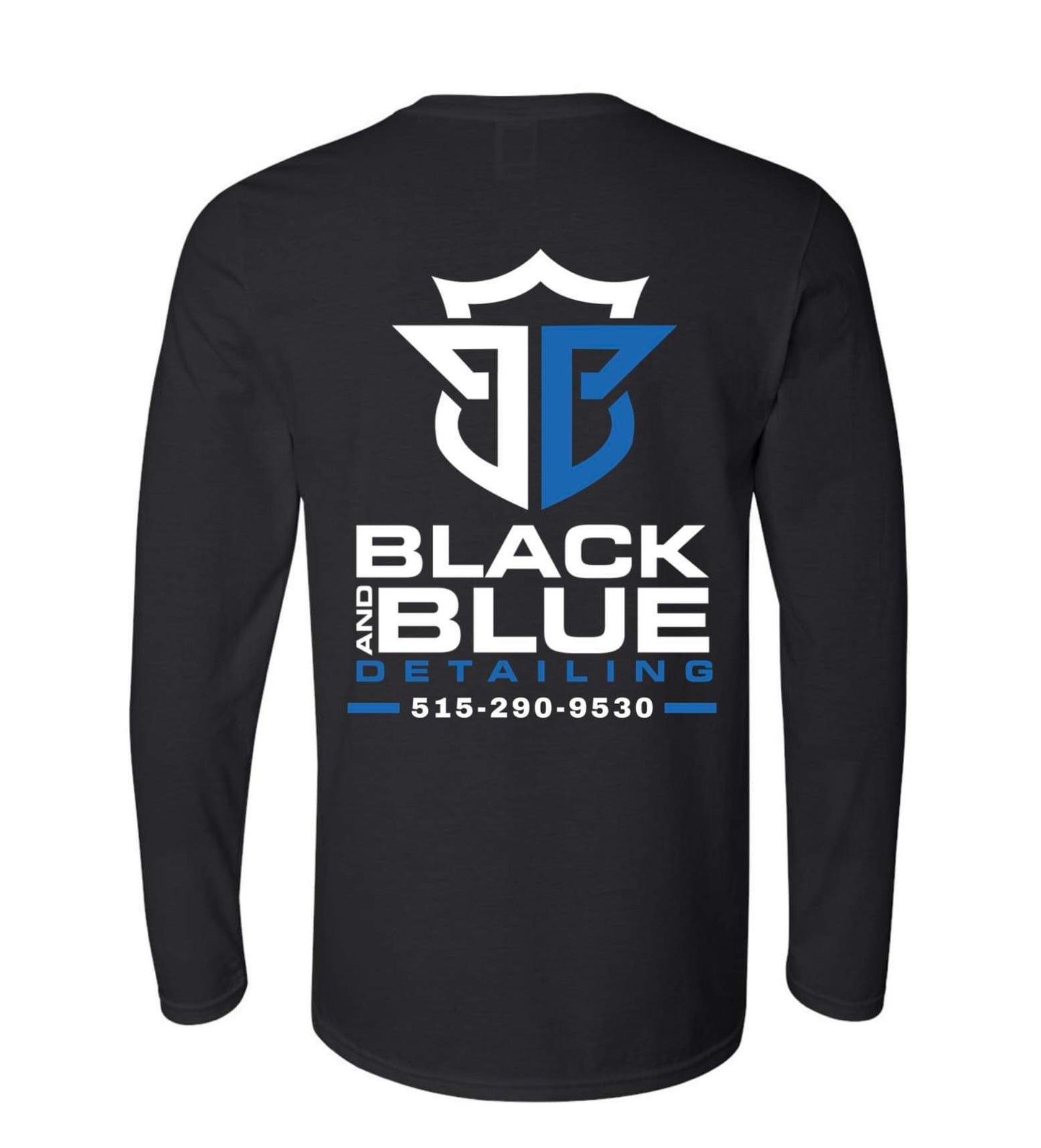 BLACK & BLUE DETAILING SPORT TEE SHIRT LONG SLEEVE "C2 SPRT 5104 BLK LS"