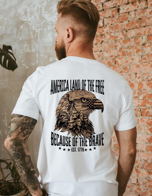 AMERICA LAND OF THE FREE BECAUSE OF THE BRAVE
