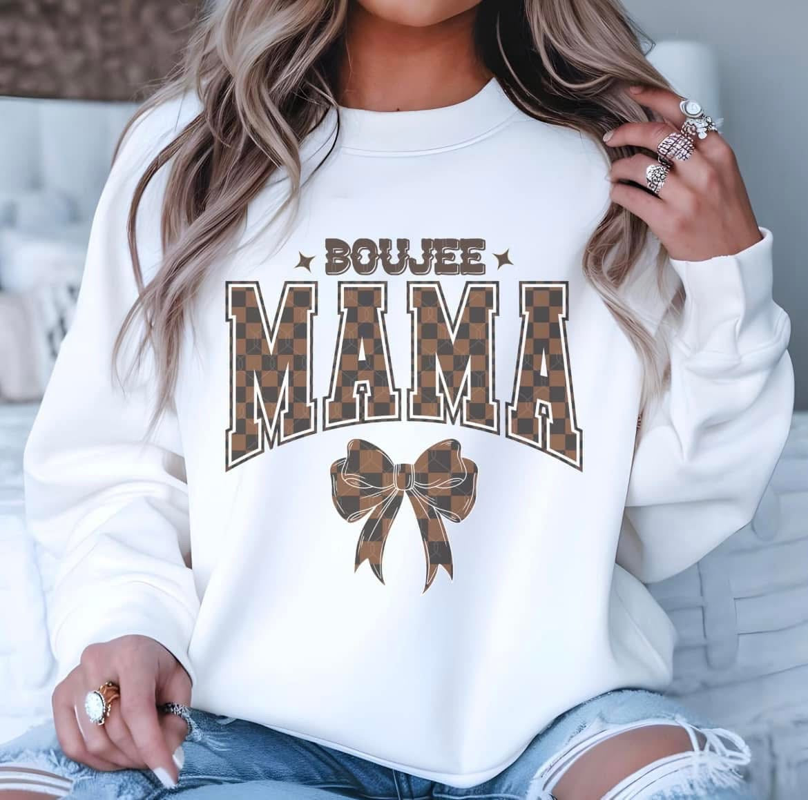 BOUJEE MAMA BOW "BROWN PRINT"