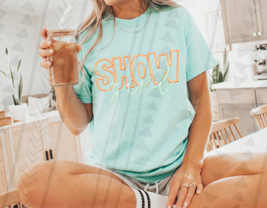 SHOW GIRL "FAUX EMBROIDERY"