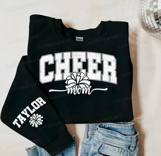 CHEER MOM "CUSTOM KIDS NAME SLEEVE"