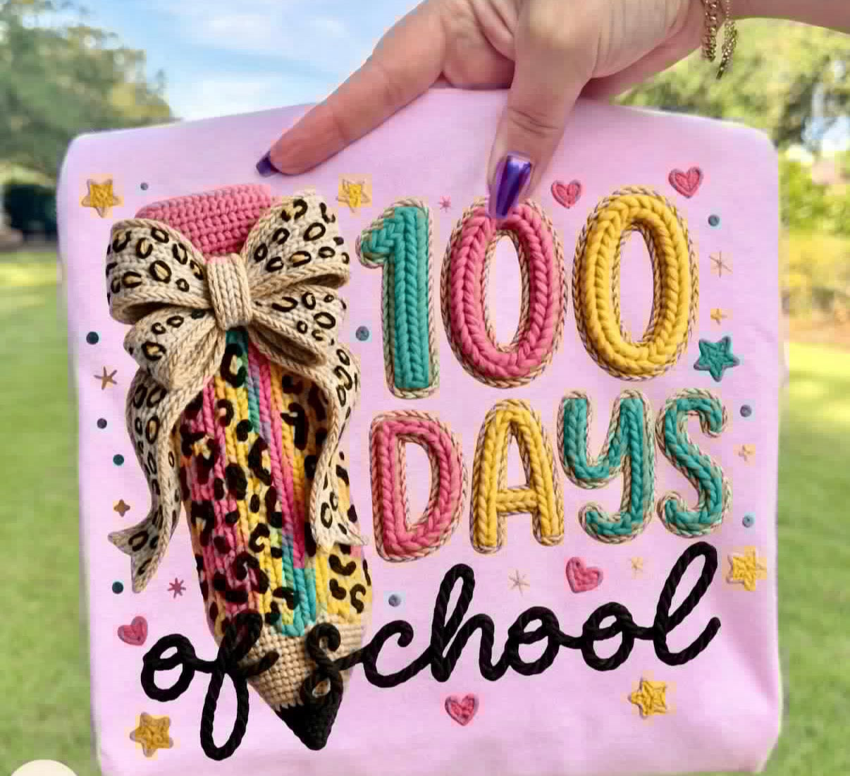 100 DAYS OF SCHOOL "YARN PENCIL"