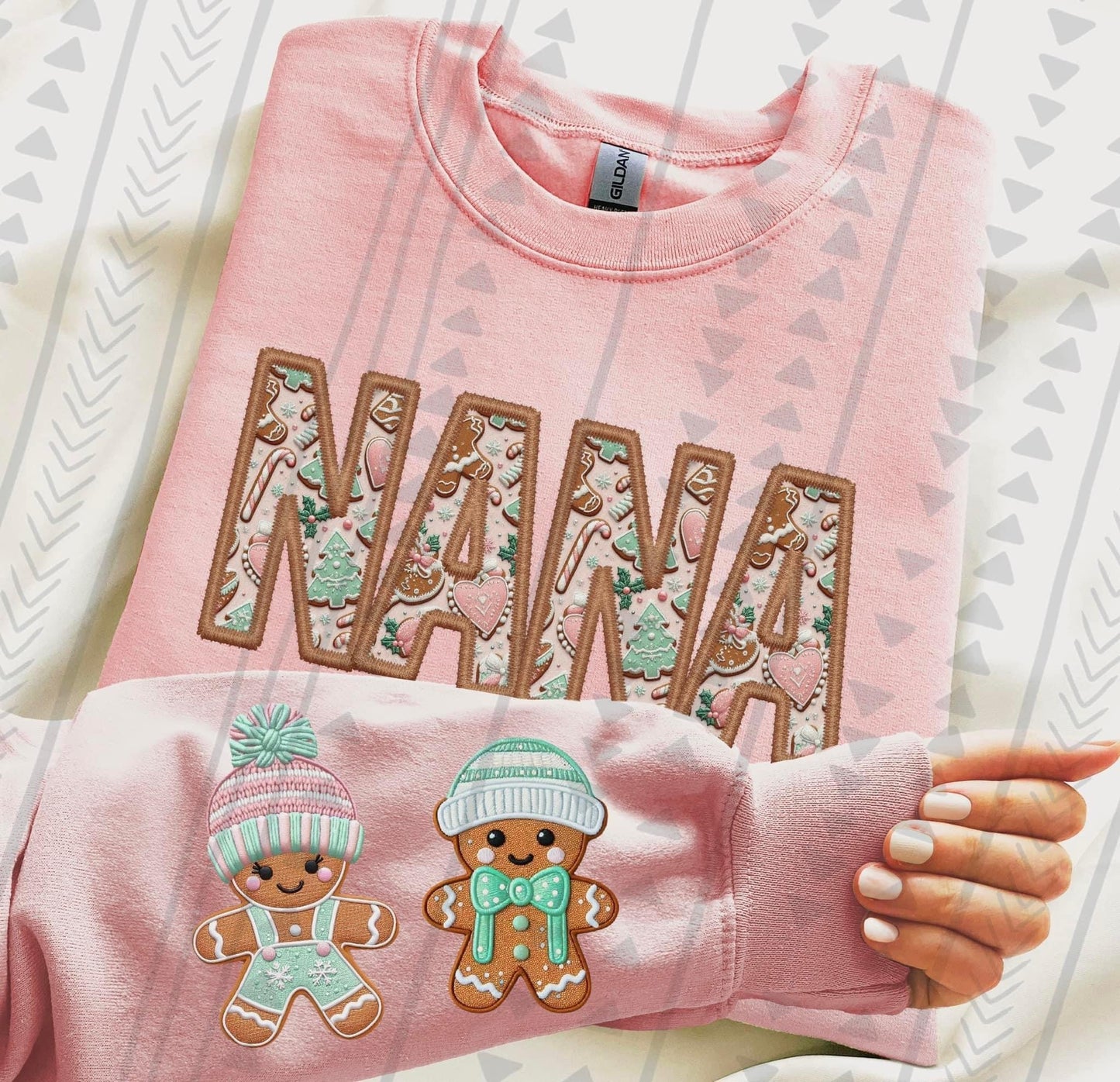 "GINGERBREAD NAMES" "FAUX EMBROIDERY"