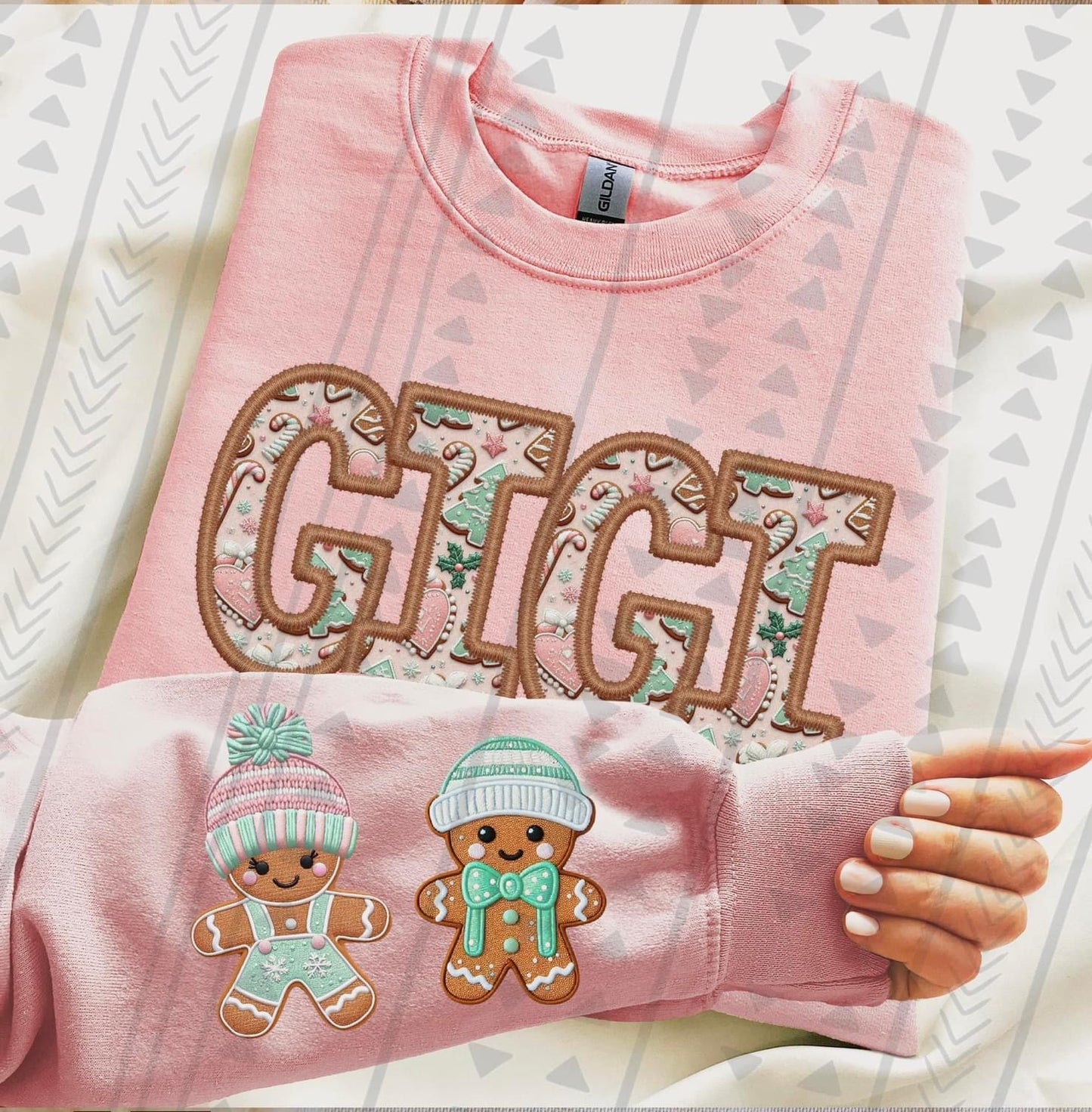 "GINGERBREAD NAMES" "FAUX EMBROIDERY"